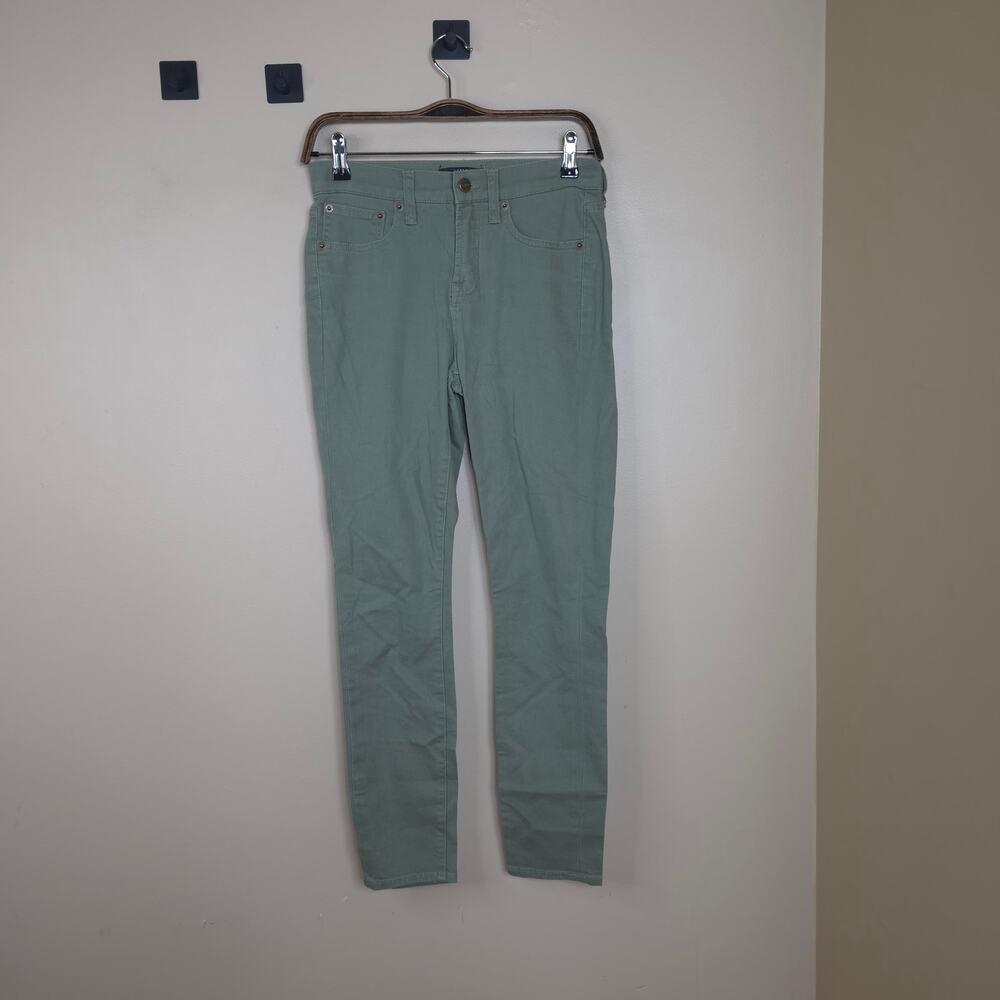 J Crew Sage Olive Green Ankle Skinny Jeans Size 26